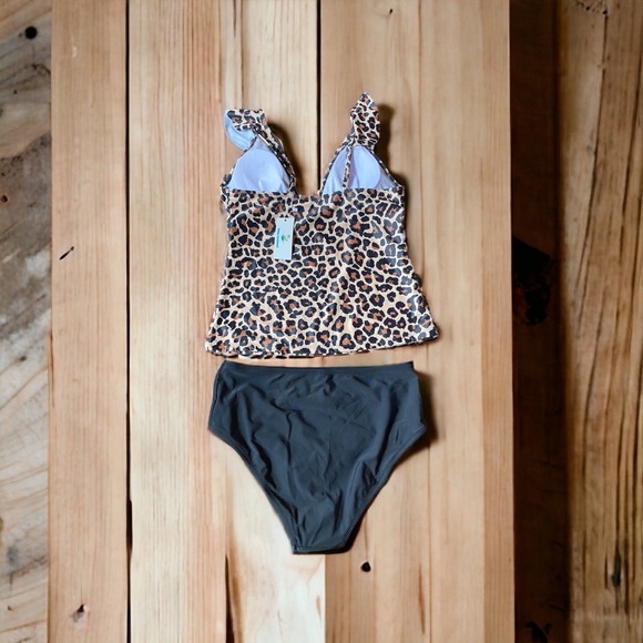 Women’s Beachsissi Tank Set‎ Swimsuit- Size Medium- Leopard Print/NWT - Picture 8 of 8